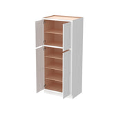 RTA Solid Wood Inset Wall Diagonal Corner Cabinets Origami White for Kitchen Bathroom and Laundry Storage